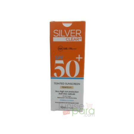Silver clear ecran solaire Teinté beige eclat spf 50+ 50ml