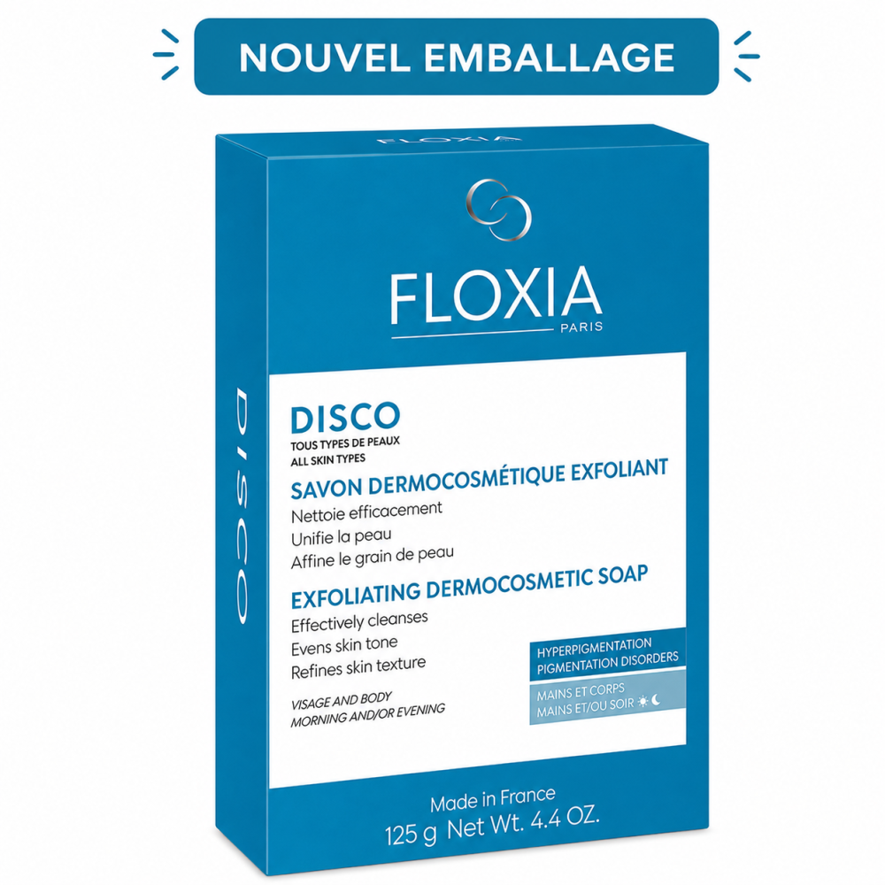 FLOXIA Disco - Savon Dermocosmétique Exfoliant 125 G – Image 2