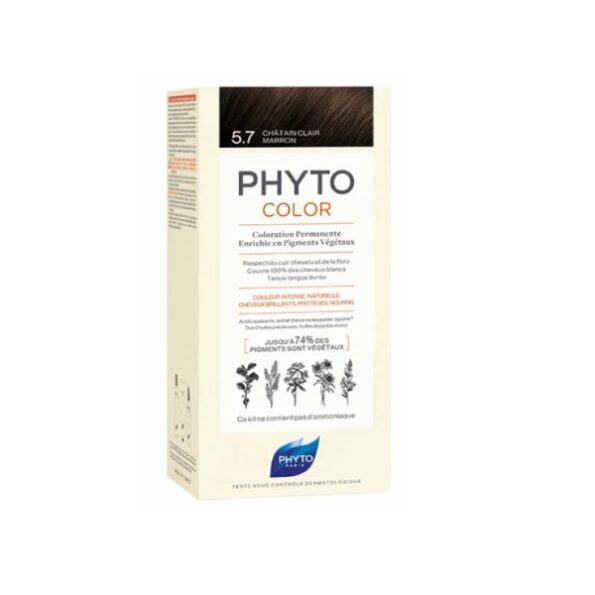 Phyto phytocolor couleur soin 5.7 chatain clair marron