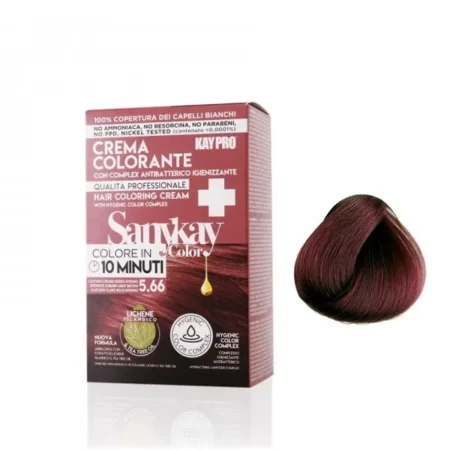 Sanykay Crème colorante express châtain clair rouge 5.66 – 60 ml