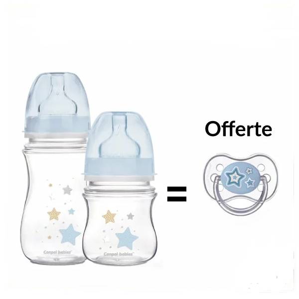 Tétine de biberon bébé en caoutchouc ou silicone et anti colique