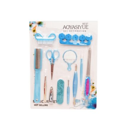 Aoyasiyue paquet kit pedicure 12pcs mauve