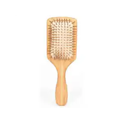 VEPA brosse cheveux carre en bois bambou blanc MB4-2