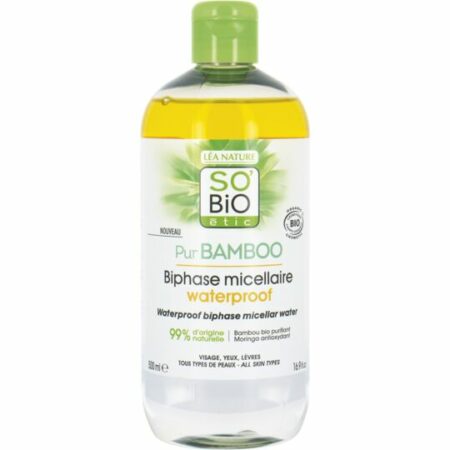 so bio Pure Bamboo biphase eau micellaire waterproof 500ml