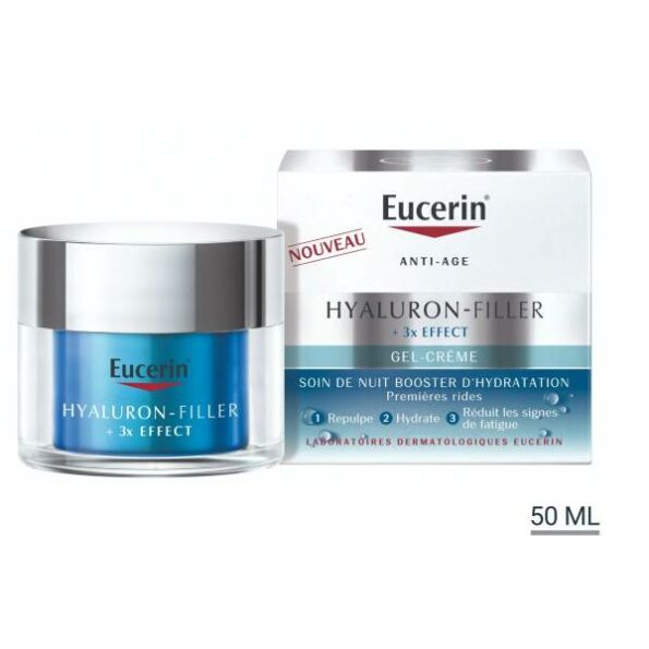 EUCERIN hyaluron filler 3x effect gel creme soin de nuit booster d'hydratation 50ml