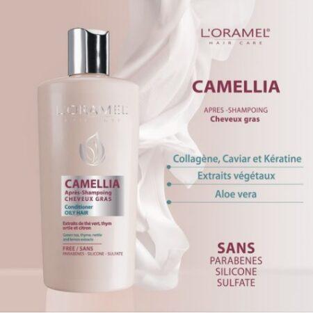 L'ORAMEL shampoing camélia pour cheveux gras 300ml