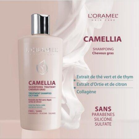 L'ORAMEL shampoing camellia pour cheveux gras 300ml
