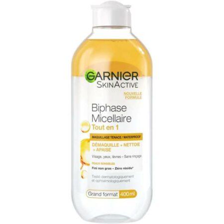 Garnier skin active solution micellaire biphase tout en 1 400ml
