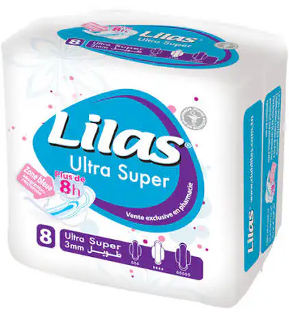 Lilas Serviettes Ultra SUPER 3mm B/8