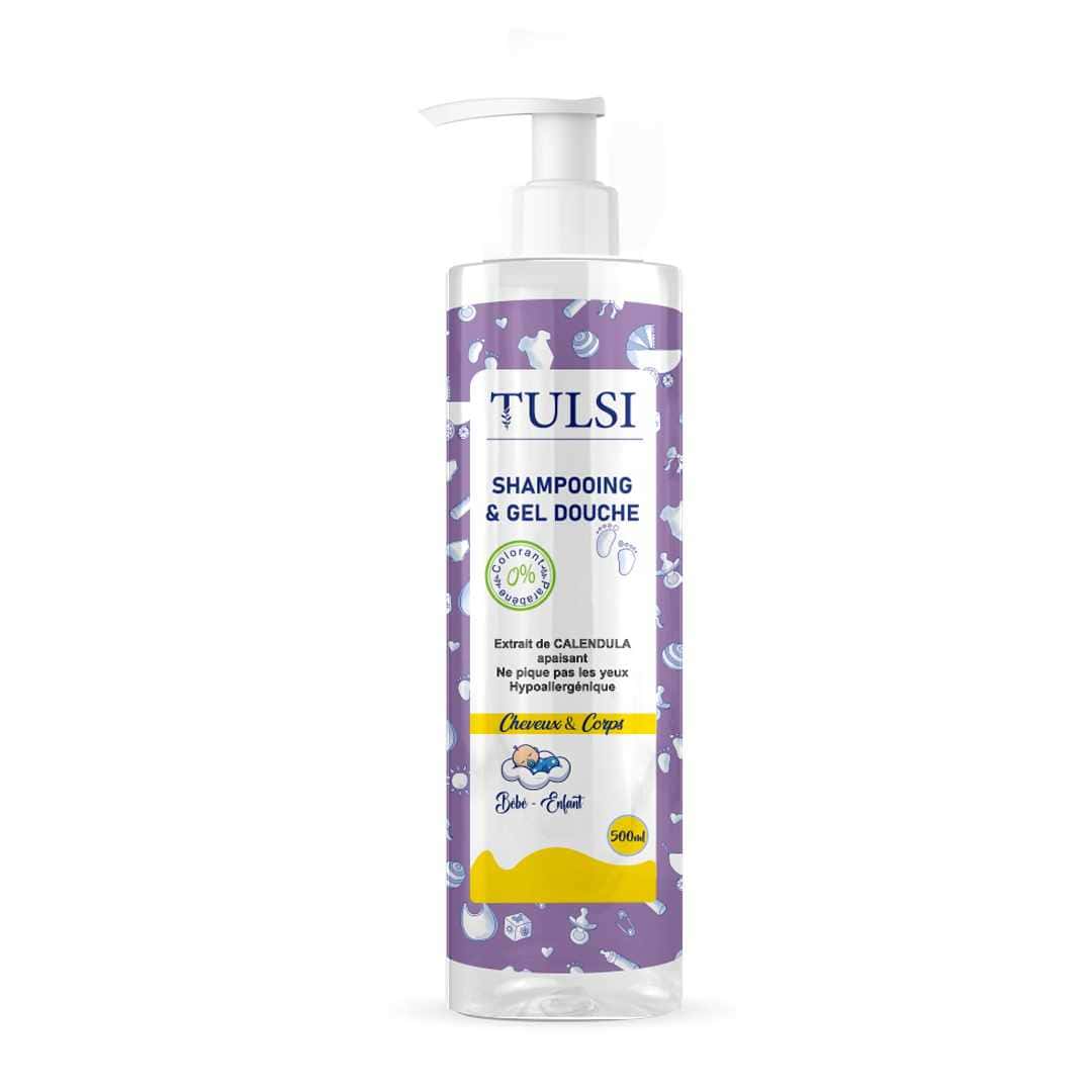TULSI Bebe shampooing et gel douche 2 en 1 500 ml – Image 5