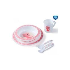 CANPOL Set 5p happy animals chat rose 4/401