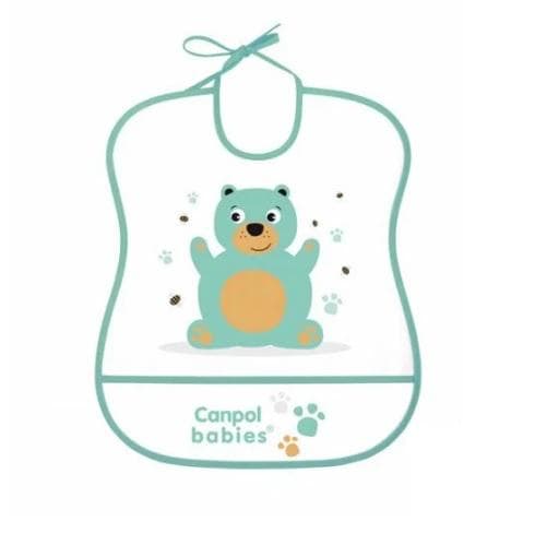 Canpol babies bavoir Impermeable bleu avec Poche