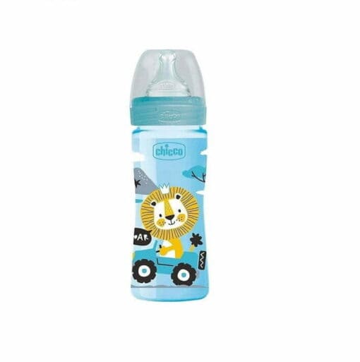 Chicco biberon well-being en polypropylène boy tetine en silicone 250 ml