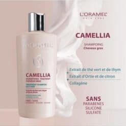 L'ORAMEL shampoing camellia pour cheveux gras 300ml