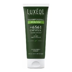 LUXEOL Shampoing pousse 200ml Luxéol Shampooing Pousse 200ml est un shampooing permettant d'augmenter la densité des cheveux avec +6561 cheveux en phase de croissance. Il aide à transformer les cheveux en les rendant plus forts et plus résistants, leur apportant douceur, brillance et volume. Il contient de l’extrait de fruit d’acacia concinna, dont sa teneur en saponine, en fait un ingrédient antioxydant destiné à protéger la fibre des cheveux des agressions extérieures. À quoi s’ajoute le dattier du désert pour une bonne hydratation de la fibre capillaire et la biotine pour la fortification et la densification de la chevelure. Indiqué pour les cheveux abîmés, ternes et dévitalisés.