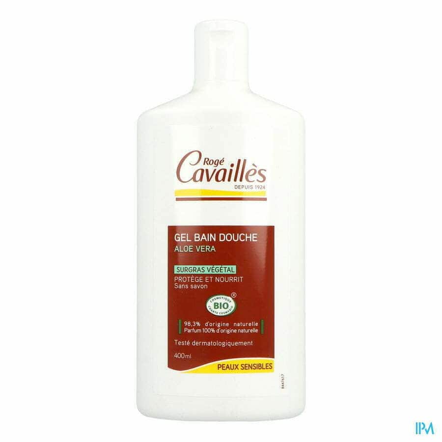 roge cavailles Gel Bain Douche bio Aloe Vera Peaux Sensibles 400 ML – Image 2