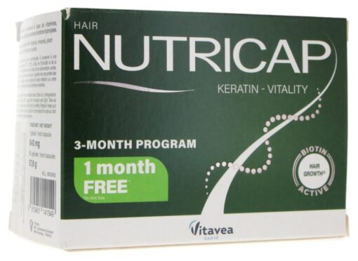 Nutricap Kératine Vitalité – Renforce et Stimule la Croissance des Cheveux