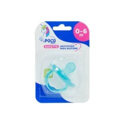 POCO sucette silicone 1er age bleu