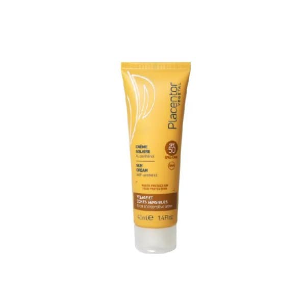 PLACENTOR Végétal Crème Solaire Invisible au Panthenol SPF50, 40ml