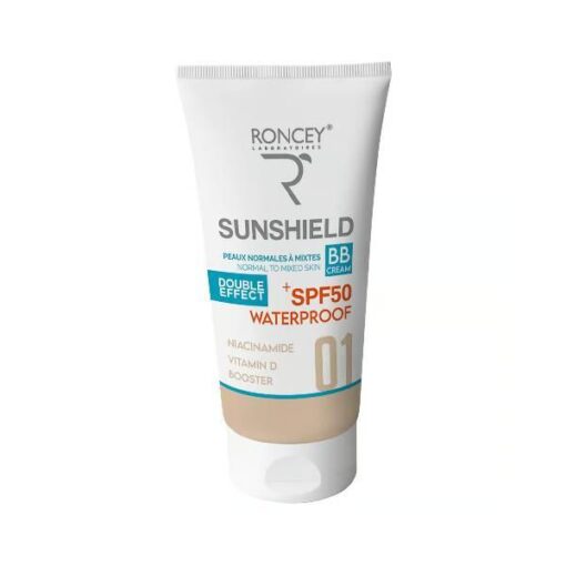 Roncey Ecran Sunshield Waterproof SPF50+ Teinte 01 Peau Mixte 50ml