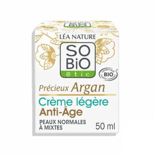 SO BIO Argan soin léger anti age jour 50ml