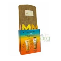 Nuxe sac protection glamour visage et corps lait solaire fondant + huile de douche