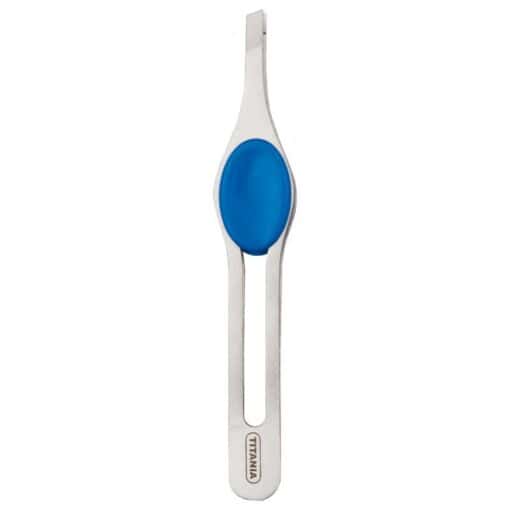 TITANIA pince a epiler inox poignée bleue 1090/60 B