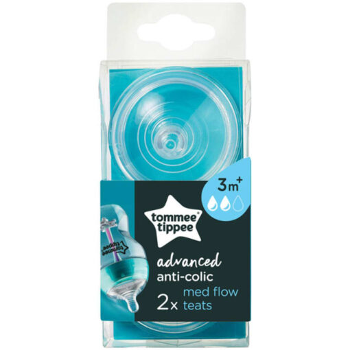 Tommee Tippee Tétine Advanced Anti Coliques Débit Moyen 3M+ 2pcs