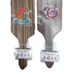 VEPA brosse cheveux carre en bois avec motif