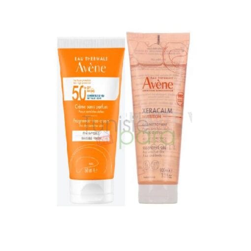 Avene Duo crème solaire spf50 + Xeracalm gel nettoyant 100ml – Image 3