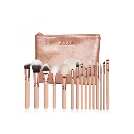 ZOEVA trousse marron 15 pinceaux maquillage