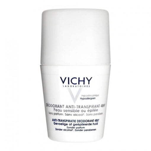 Vichy déodorant anti transpirant 48H peau sensible ou epilee 50 ml