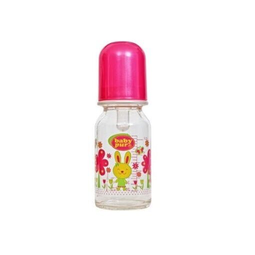 Baby pur  Mini-biberon en verre 120 ml rose