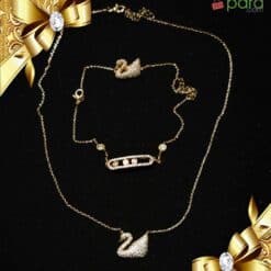 Tunisiepara collier+bracelet hypoallergénique plaqué OR