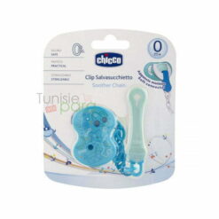 CHICCO ATTACHE SUCETTE CHAINE BLEU