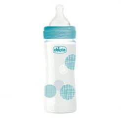 Chicco Biberon Well Being en Verre 240 ml Bleu 0m+