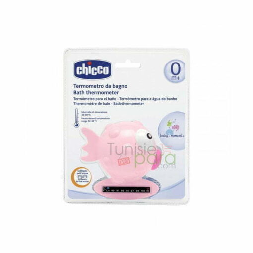 CHICCO thermomètre de bain rose fish