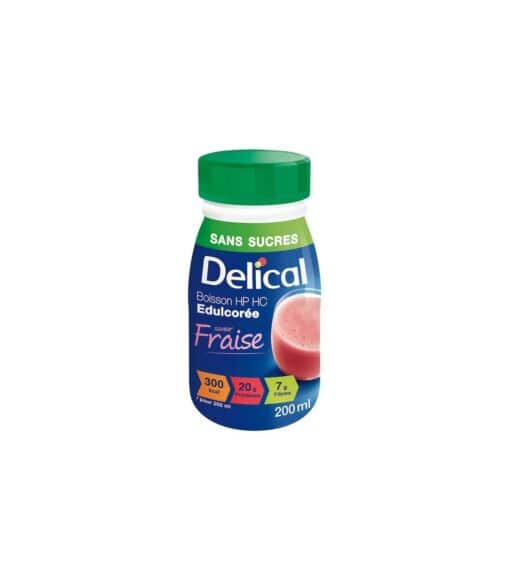 delical boisson sans sucre fraise 200ml