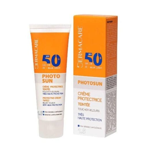 Dermacare Photosun crème protectrice teintée SPF 50 N 1.5 peaux sèches 50 ml – Image 2