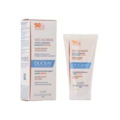 ducray melascreen creme antitaches protectrice spf50+ taches brunes peaux seches 50ml