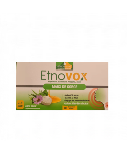 Etnovox miel-eucalyptus 16 pastilles a sucer