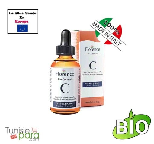 Bio Florence grand 60ml serum visage a la vitamine c/e + acide hyaluronique pur 100% bio (( Date proche :06/2024)) – Image 3