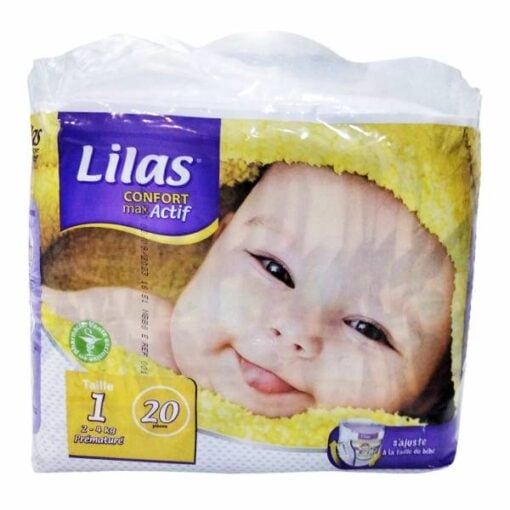 LILAS Confort max actif couche bebe T1 2-4kg b/20