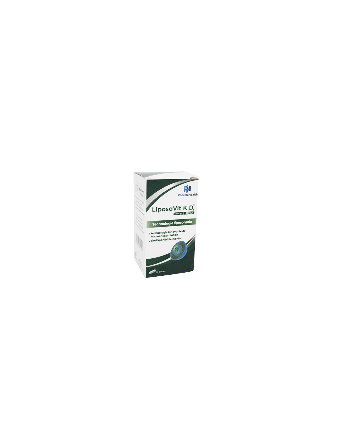 Pharmahealth Liposovit K2-D3 30 Gélules DATE EXP 09/2026