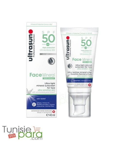 Ultrasun Face Ecran Solaire Mineral Sunscreen SPF50 40ml