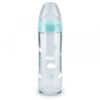 NUK classique  biberon en verre bleu et blanc 0-6m 240ml