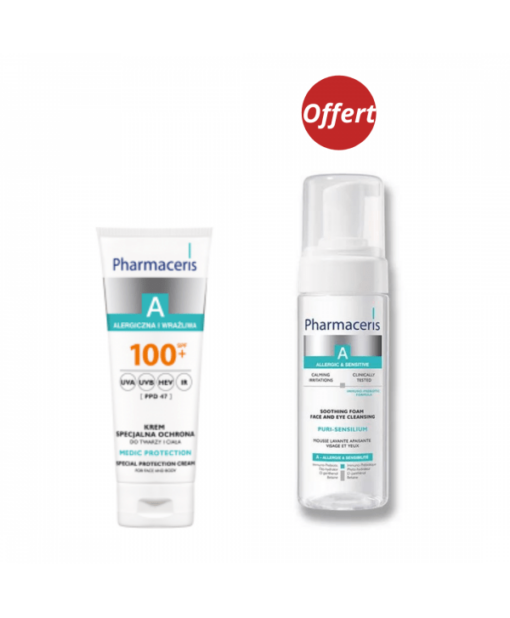 pharmaceris coffret medic protection spf 100 75ml + mousse A 150ml gratuite