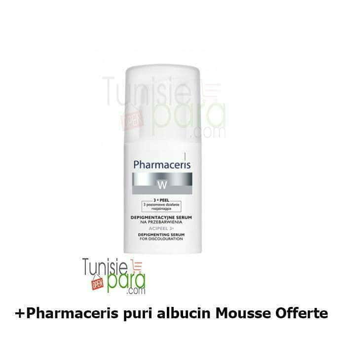 Pharmaceris Pack W-Whitening Acipeel 3x serum 30ml+Pharmaceris puri albucin Mousse gratuit