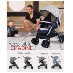 Prima Baby Poussette bébé réversible CITADINE Beige