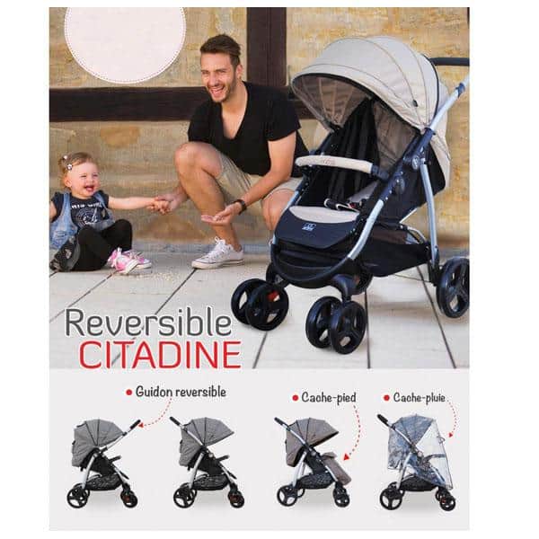 Prima Baby Poussette bébé réversible CITADINE Beige